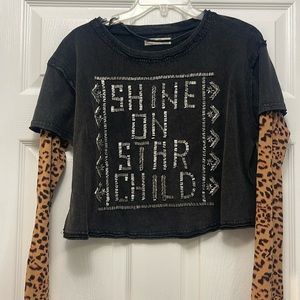 We The Free beaded raglan top